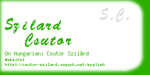 szilard csutor business card